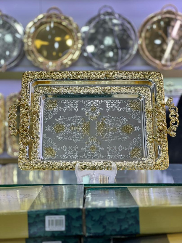 سینی پذیرایی شیک و مجلسی طرح شاهانه زیو هوم ۵۶۰۰۱ Zew Home
