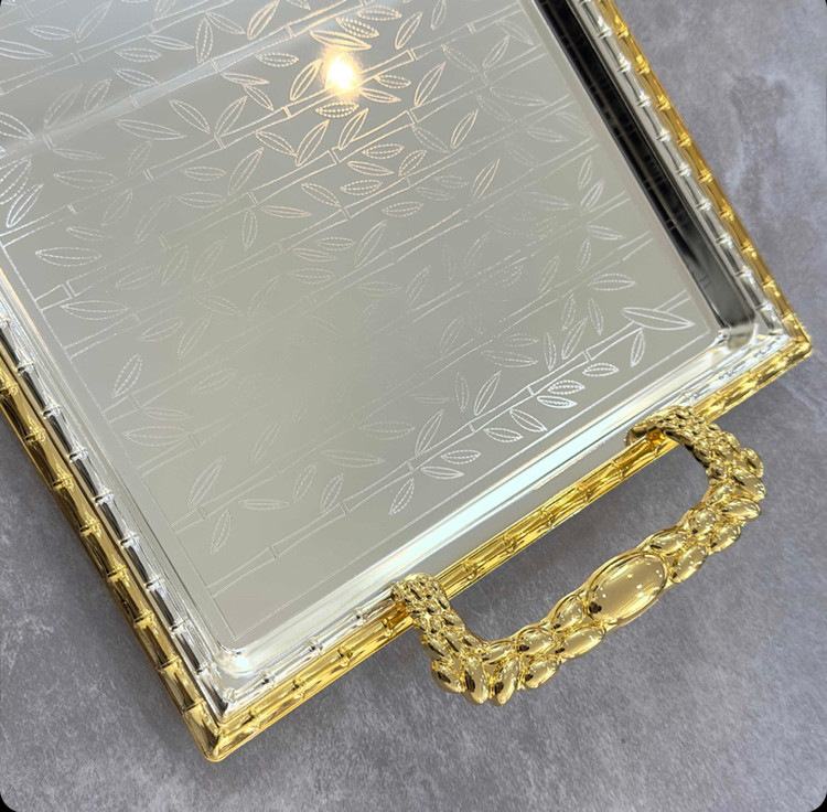 سینی پذیرایی جدید و شیک مستطیل طرح بامبو زیوهوم Zew home 33501sg