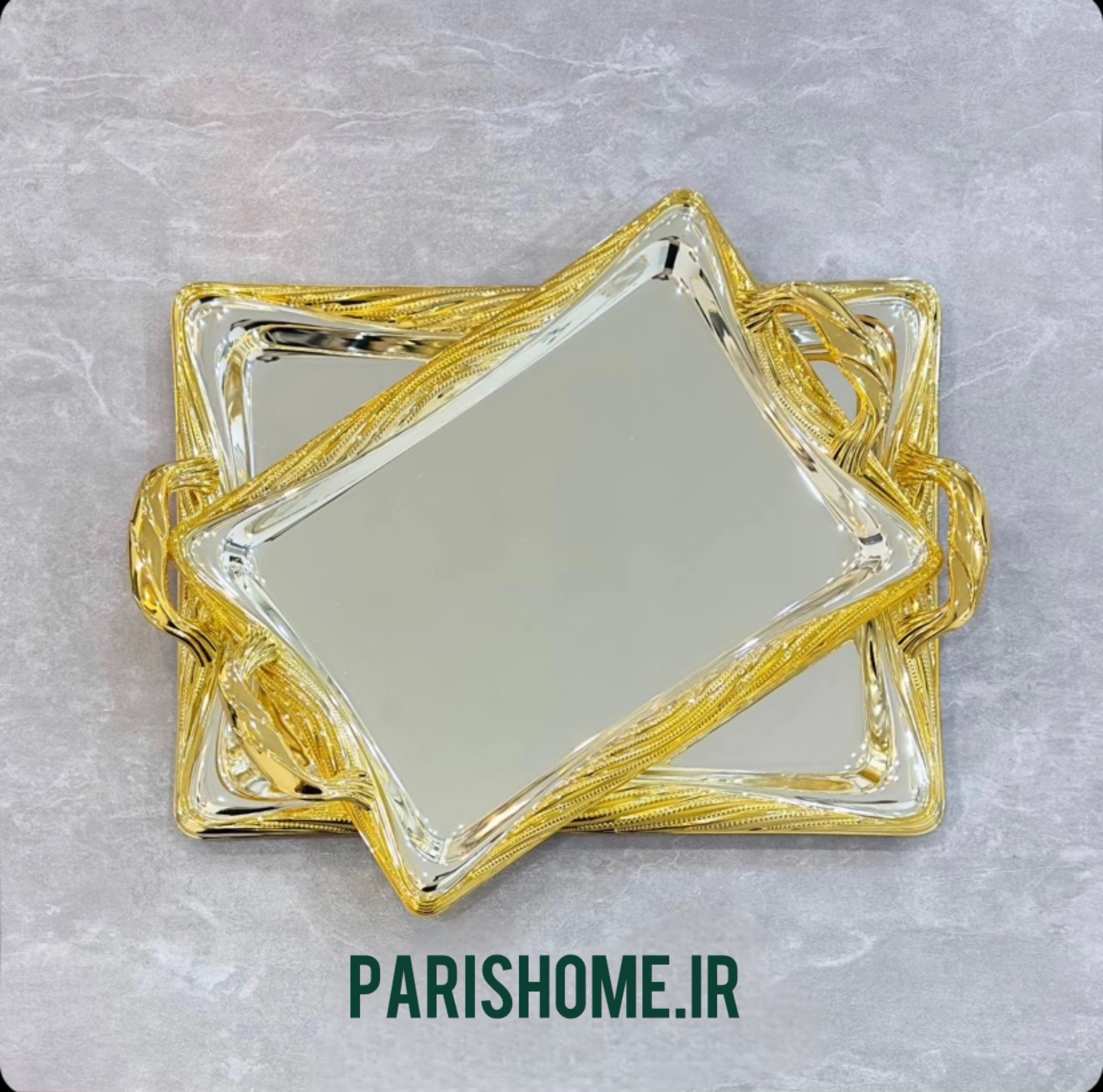 سینی پذیرایی جدید و شیک عروس سیلور دو تیکە زیو هوم  54501sg  zew home
