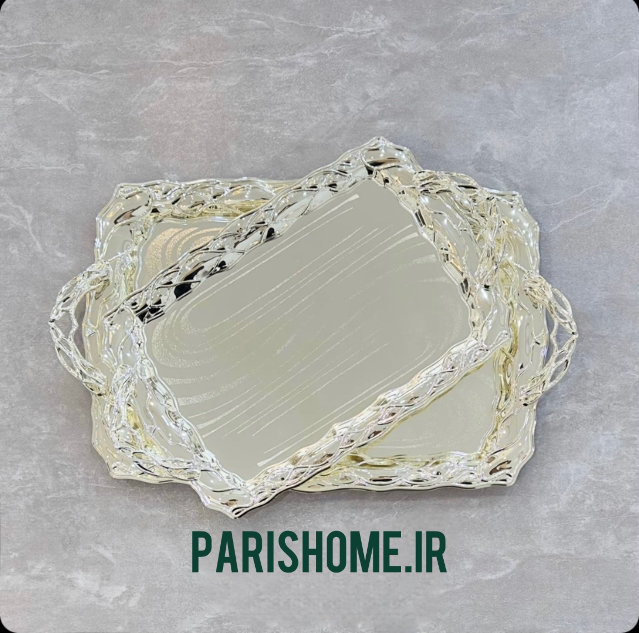 سینی پذیرایی جدید و شیک عروس مدل امواج دو‌تیکه zew home