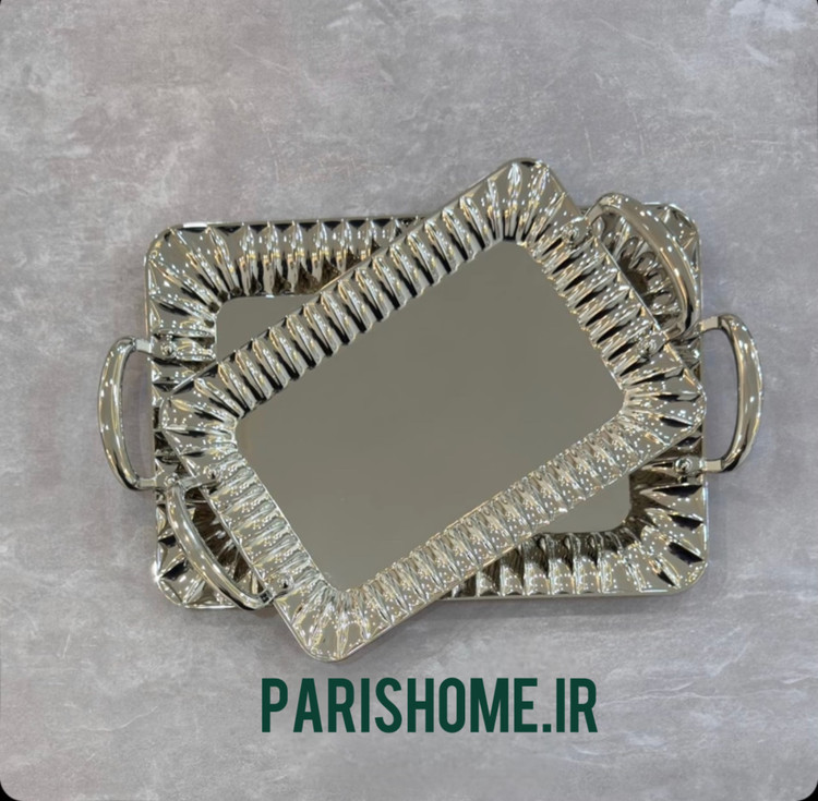 سینی پذیرایی جدید و شیک عروس مستطیلی کف ساده زیو هوم Zew home 111s