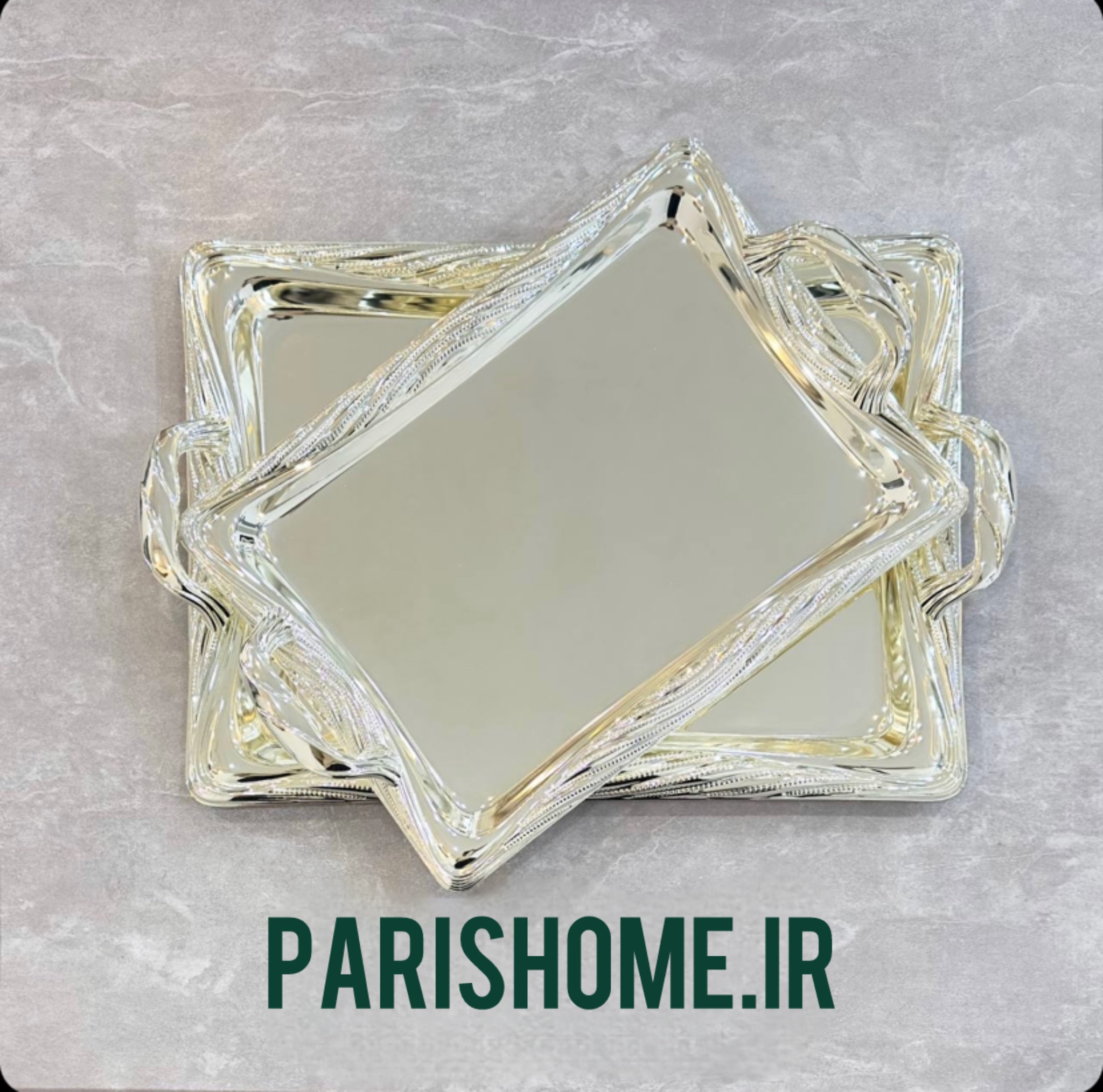 سینی پذیرایی جدید و شیک عروس سیلور دو تیکە زیو هوم  54501s zew home