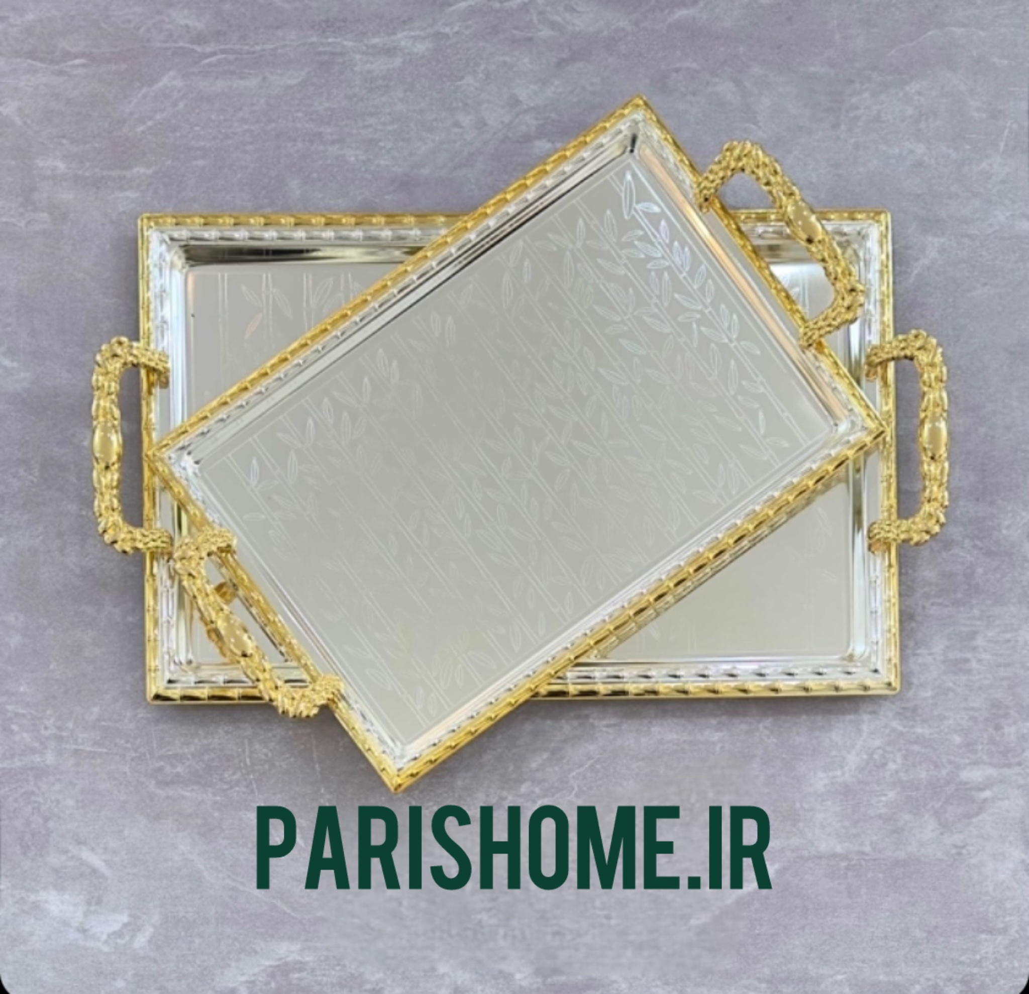 سینی پذیرایی جدید و شیک مستطیل طرح بامبو زیوهوم Zew home 33501sg