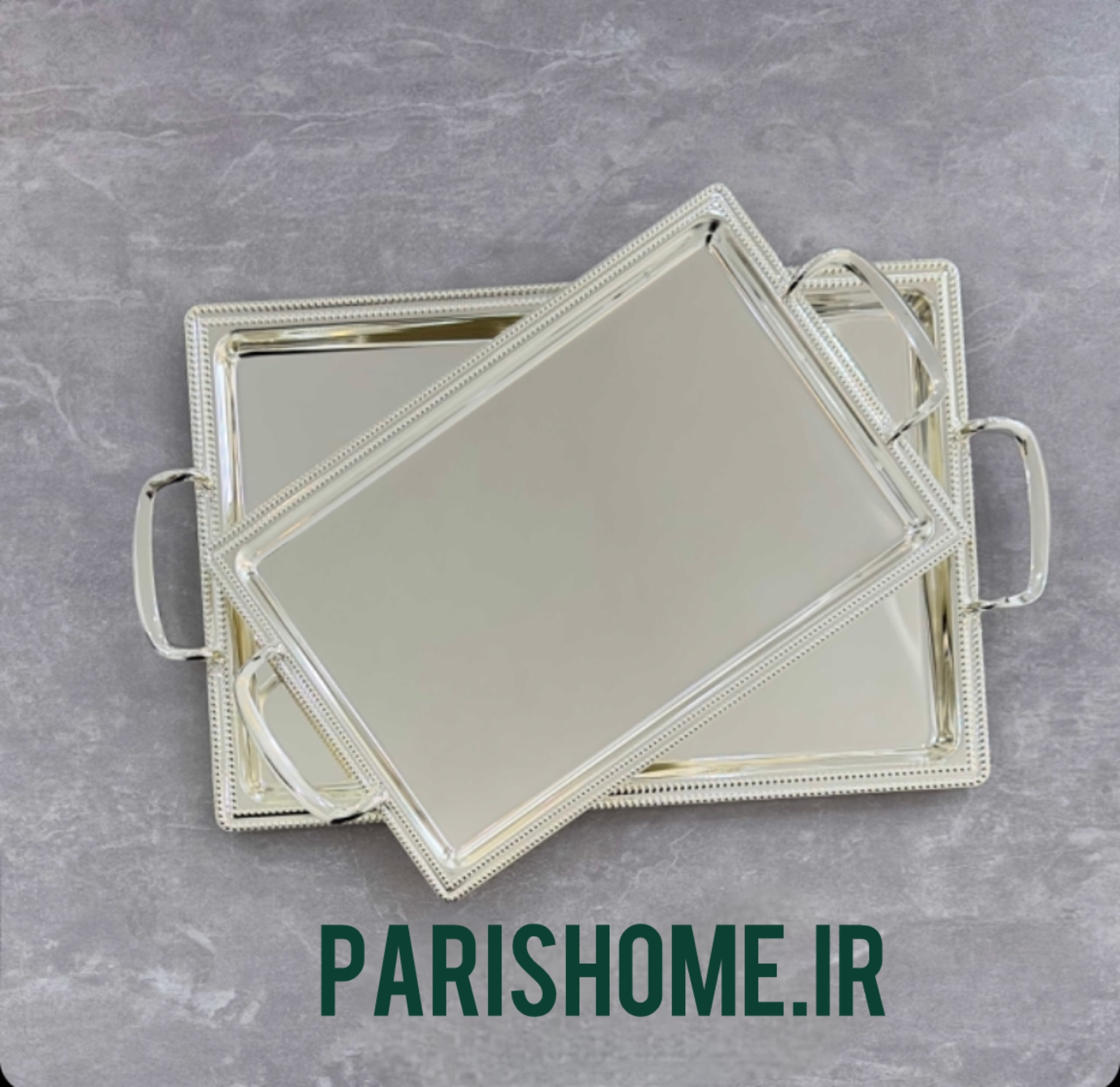 سینی پذیرایی دو تیکه  کف ساده شیک Zew Home مدل 57601s