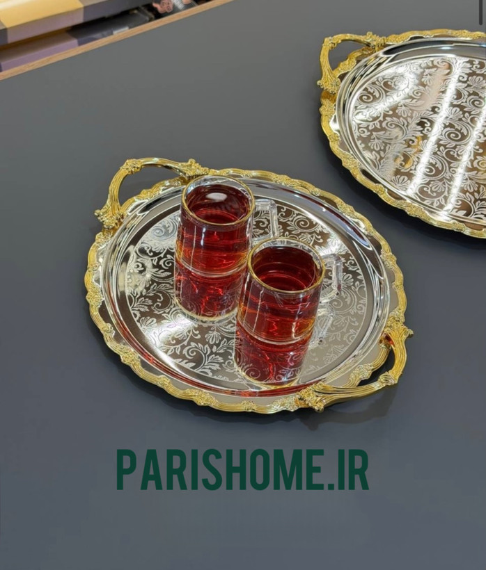 سینی پذیرایی دایرە بوستان دو تیکه برند زیو هوم Zew Home ٩٧٩٠١sg