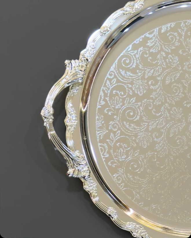 سینی پذیرایی دایرە بوستان دو تیکه برند زیو هوم Zew Home 97901s