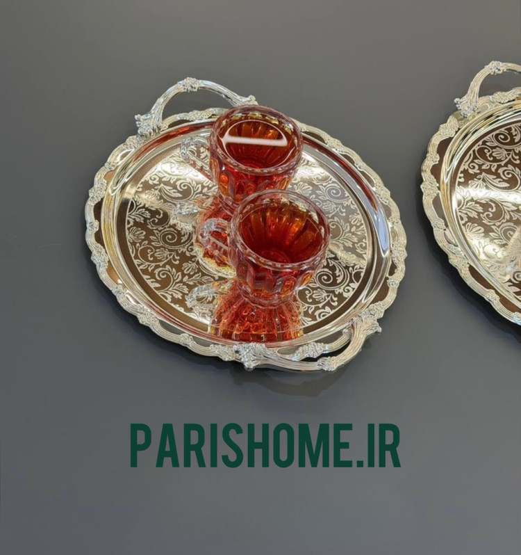 سینی پذیرایی دایرە بوستان دو تیکه برند زیو هوم Zew Home 97901s