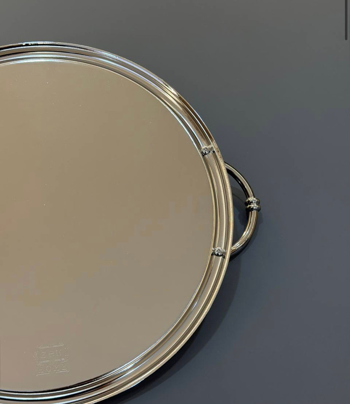 سینی پذیرایی شاهانه دو تیکە دایره زیوهوم 108s Zew Home
